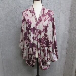 Torrid  Kimono Cover Womens 1X/2X Purple Tie-Dye Boho Flowy Lightweight Festival